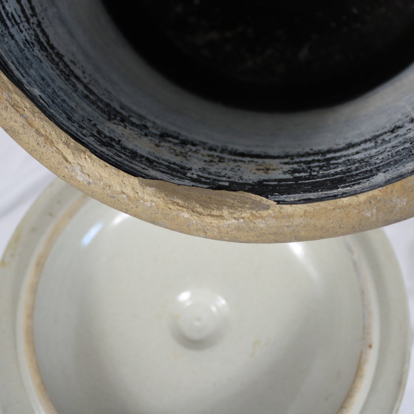 Crown 5 Gallon Two-Tone Stoneware Crock with Lid