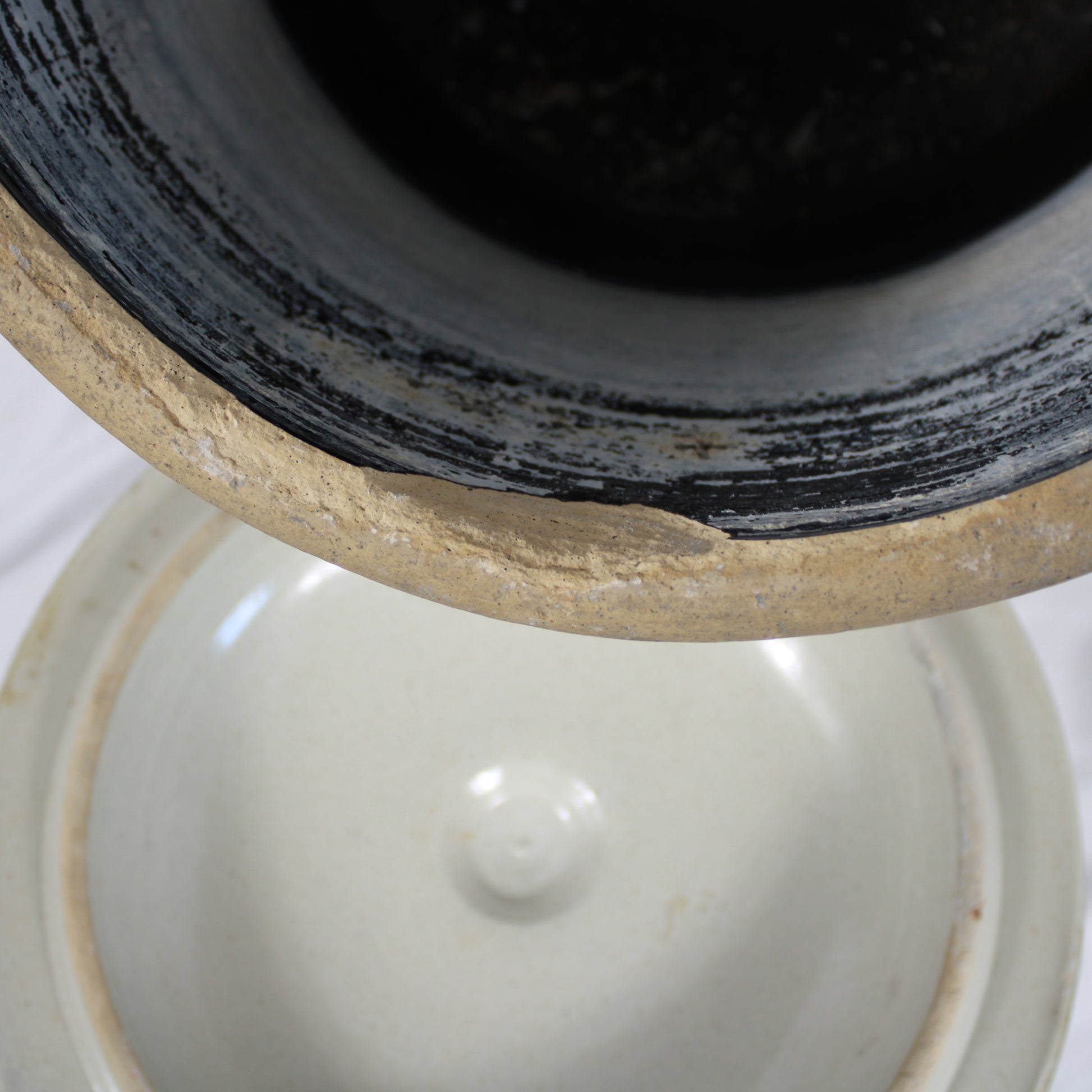 Crown 5 Gallon Two-Tone Stoneware Crock with Lid