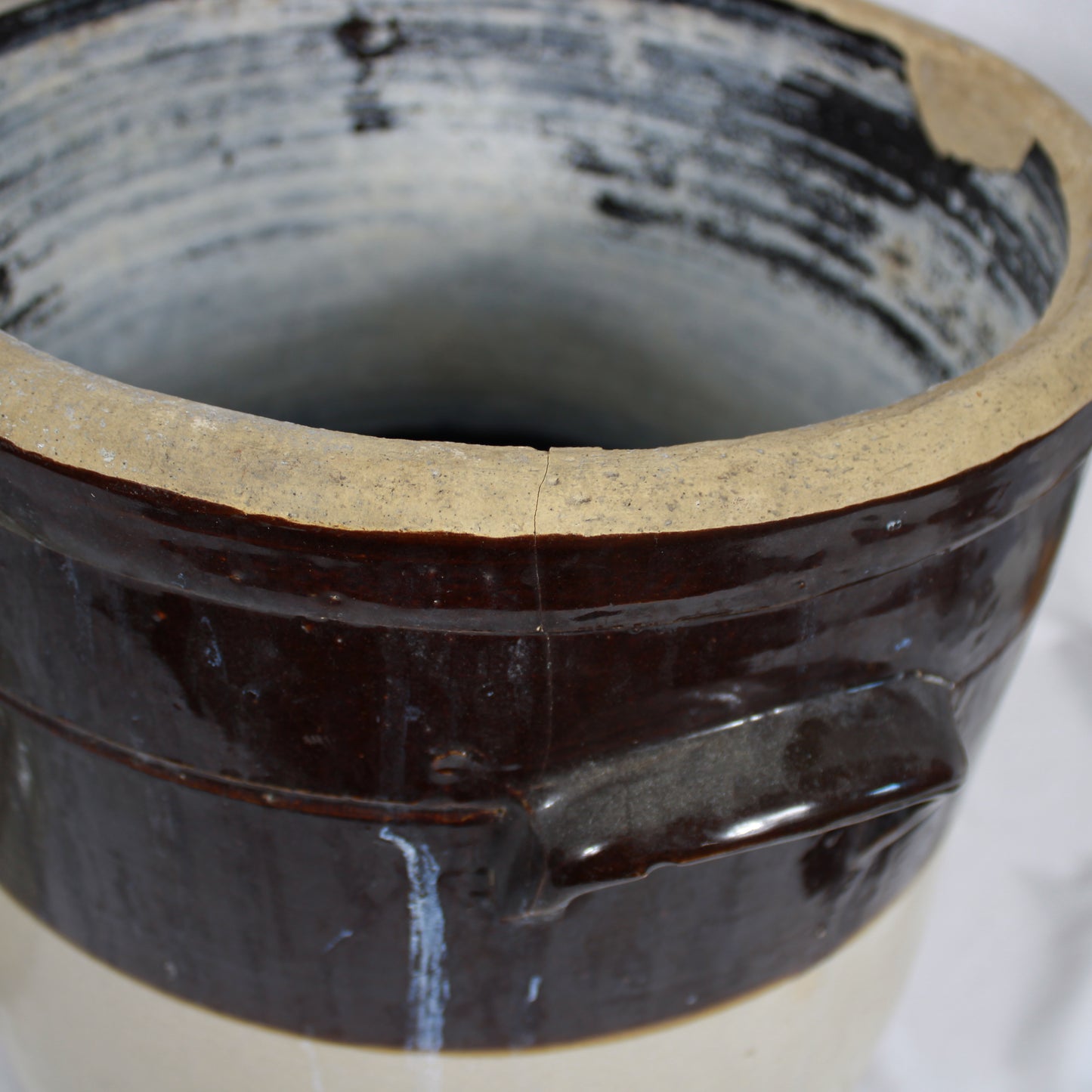 Crown 5 Gallon Two-Tone Stoneware Crock with Lid