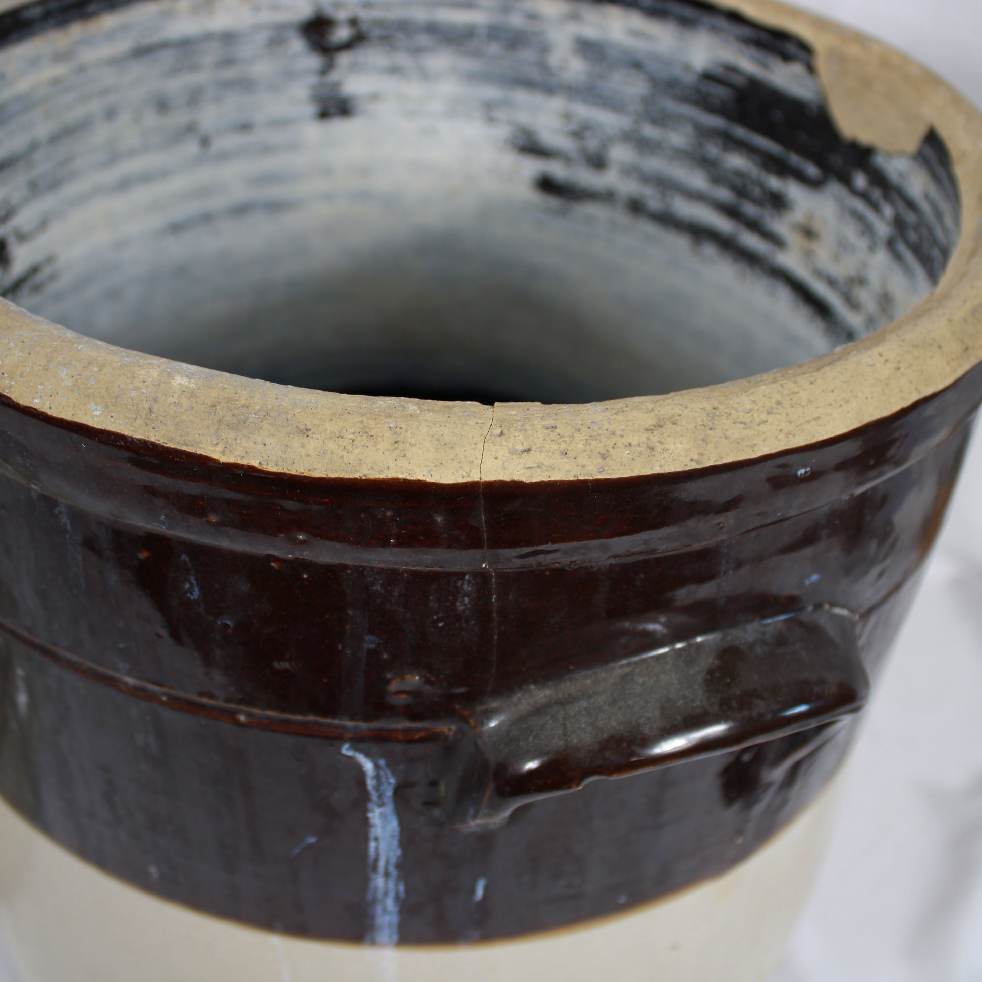 Crown 5 Gallon Two-Tone Stoneware Crock with Lid