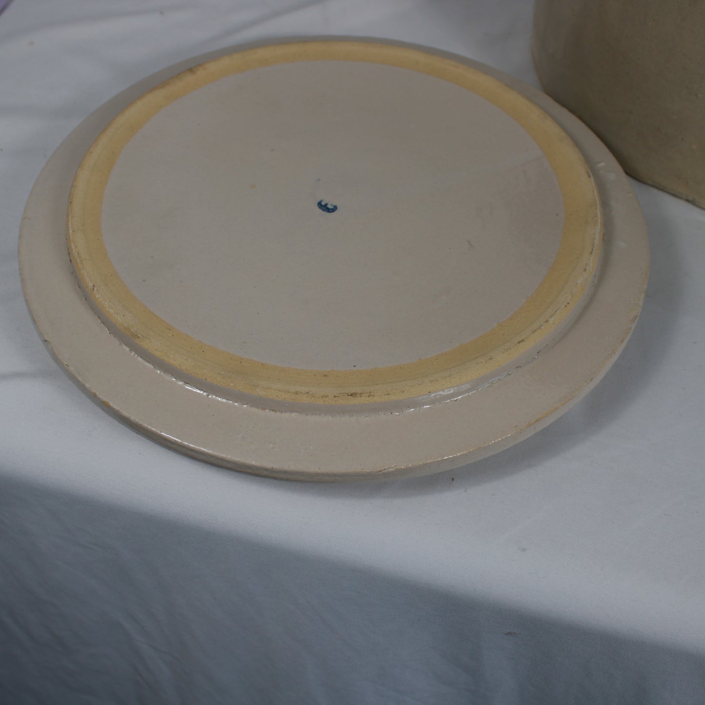 Crown 5 Gallon Two-Tone Stoneware Crock with Original Lid
