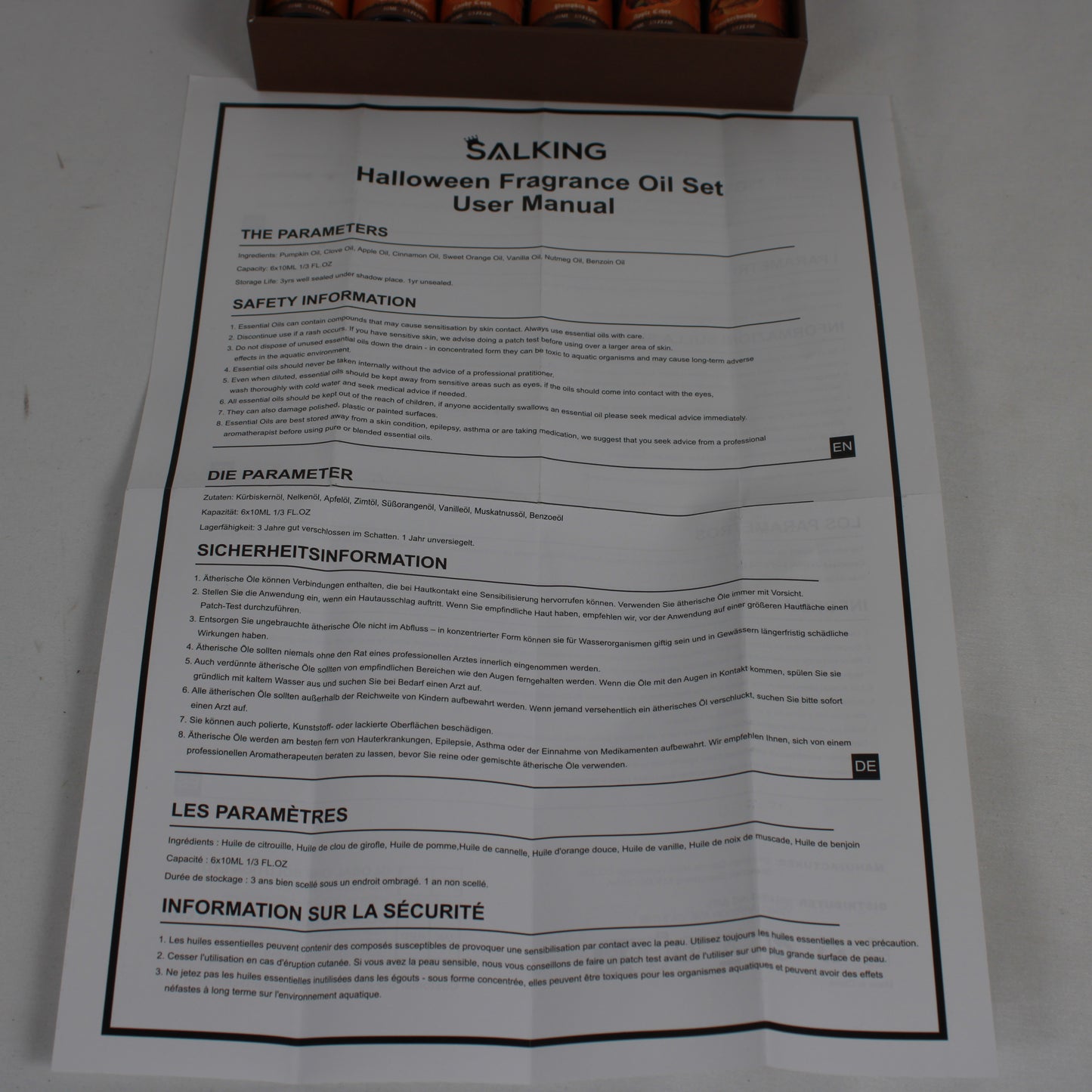 SALKING Halloween Fragrance Essential Oil Gift Set 6x10ml
