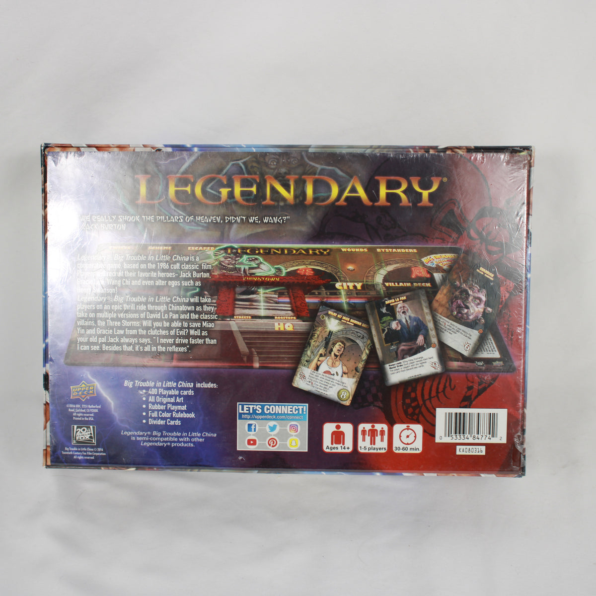 Upper Deck Legendary Big Trouble in Little China Deck Building Game New Sealed