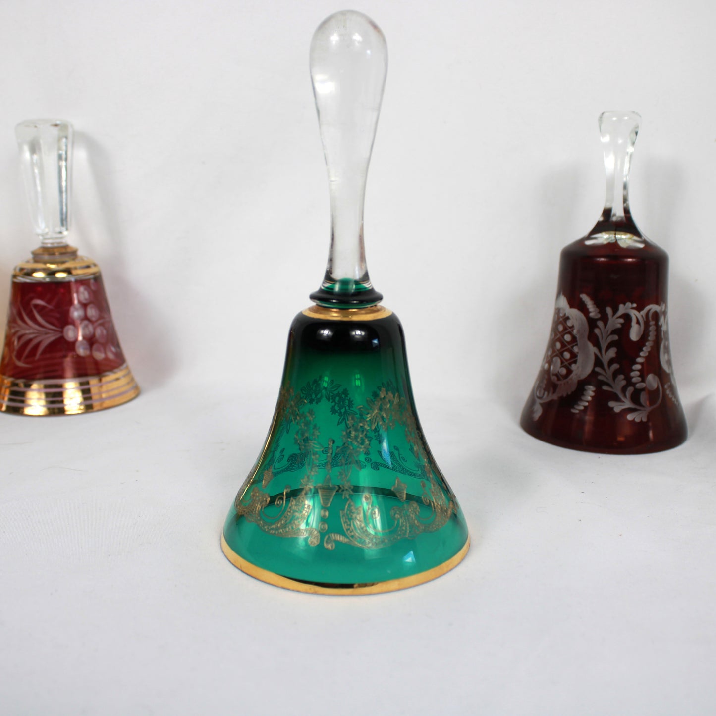 European Art Glass Bell Collection – Set of 4