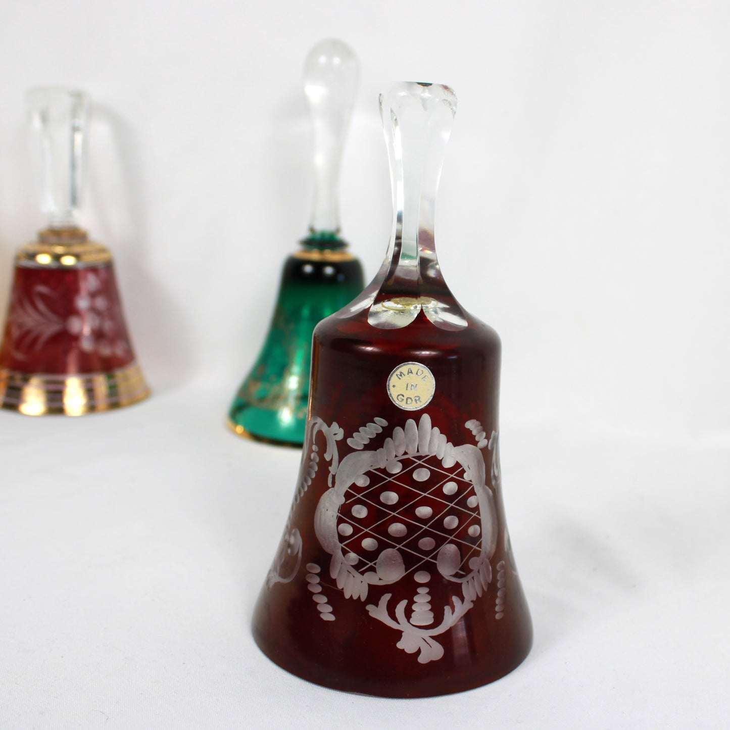 European Art Glass Bell Collection – Set of 4