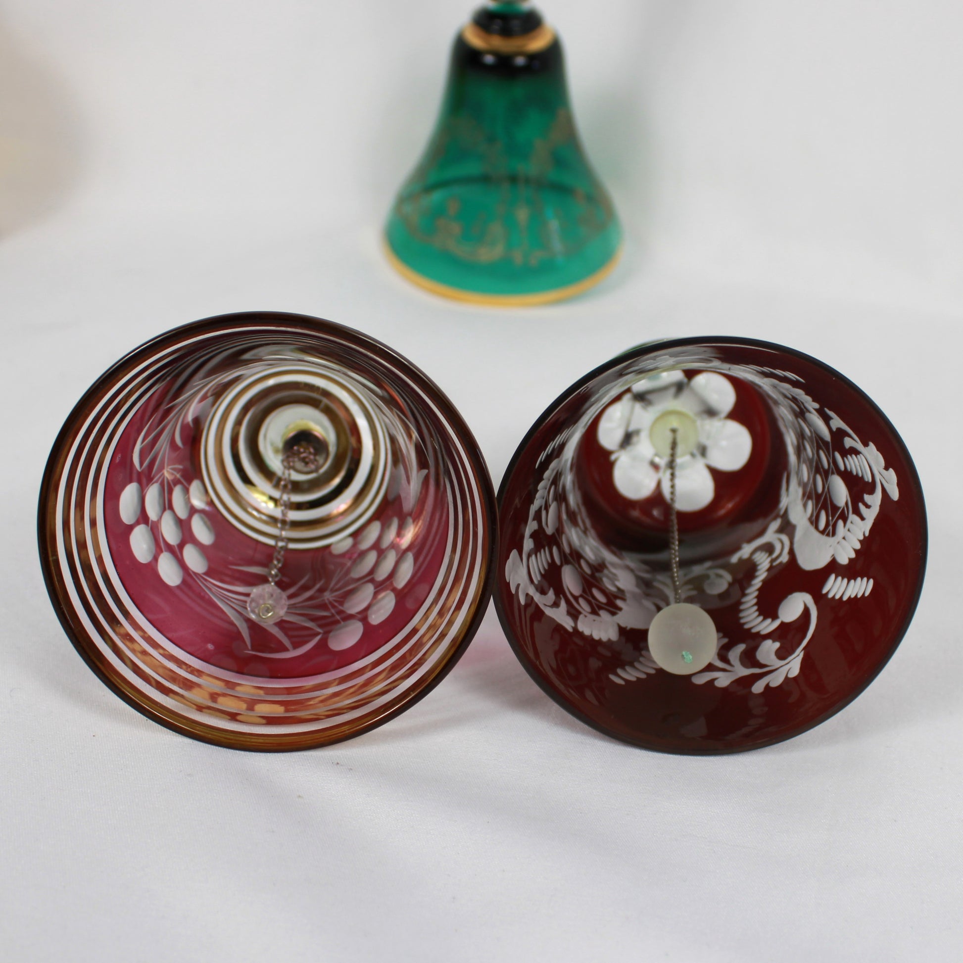 European Art Glass Bell Collection – Set of 4