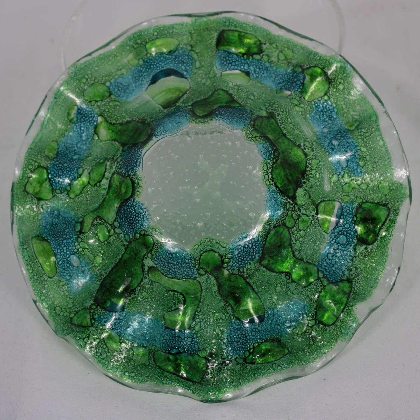 Fused Glass Ruffled Accent Bowl