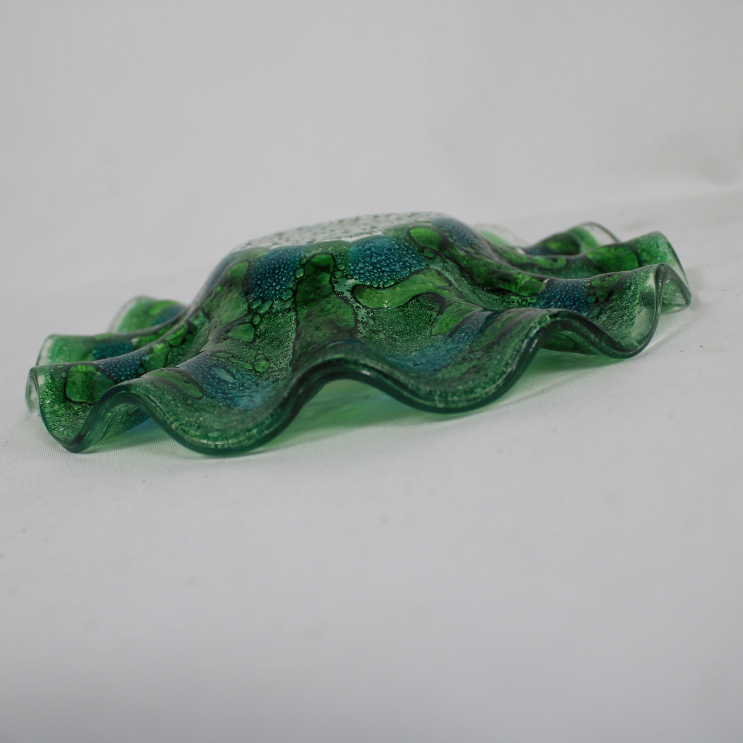 Fused Glass Ruffled Accent Bowl