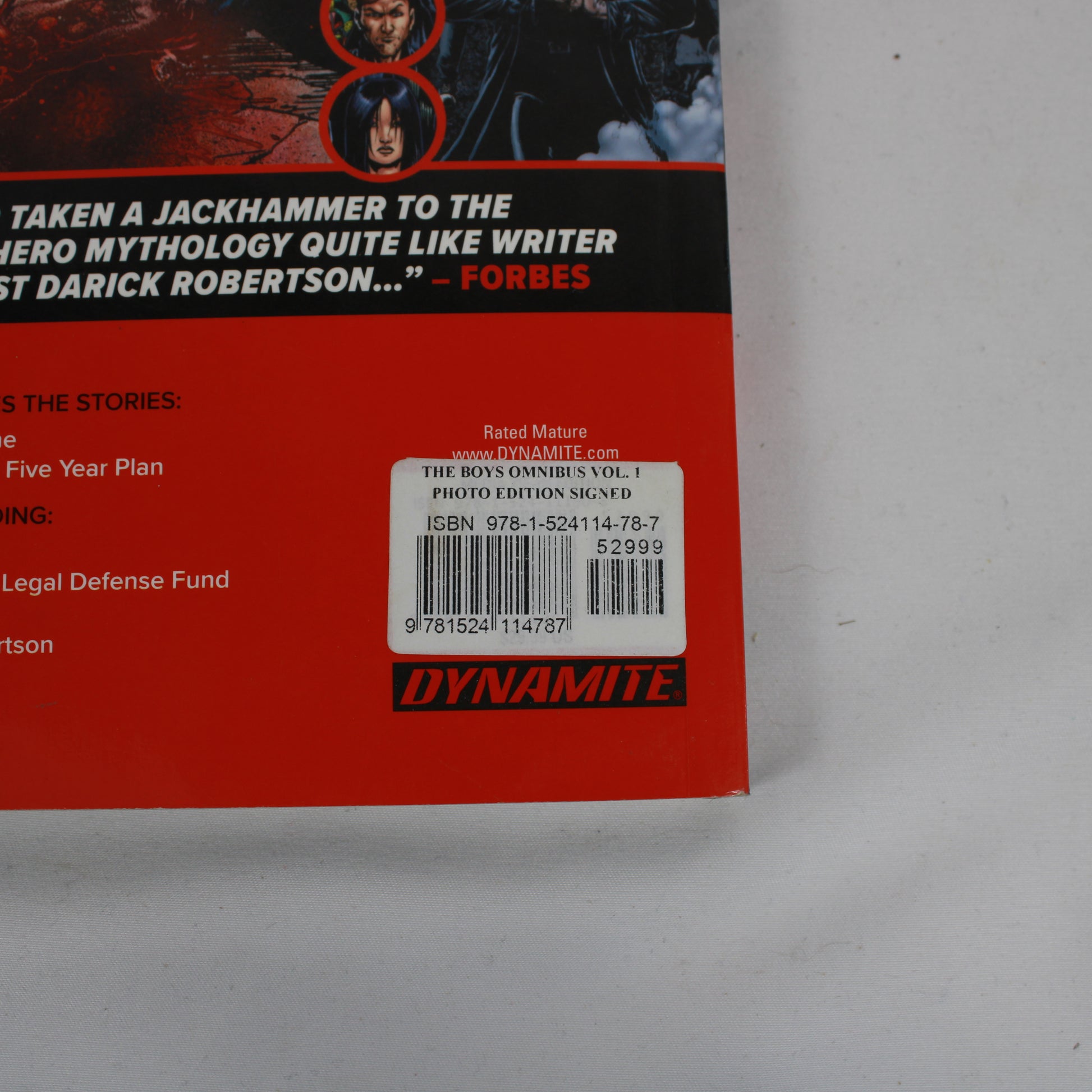 The Boys Omnibus Vol 1 & 2 Graphic Novel Set (Vol 1 Signed Photo Edition) Dynamite