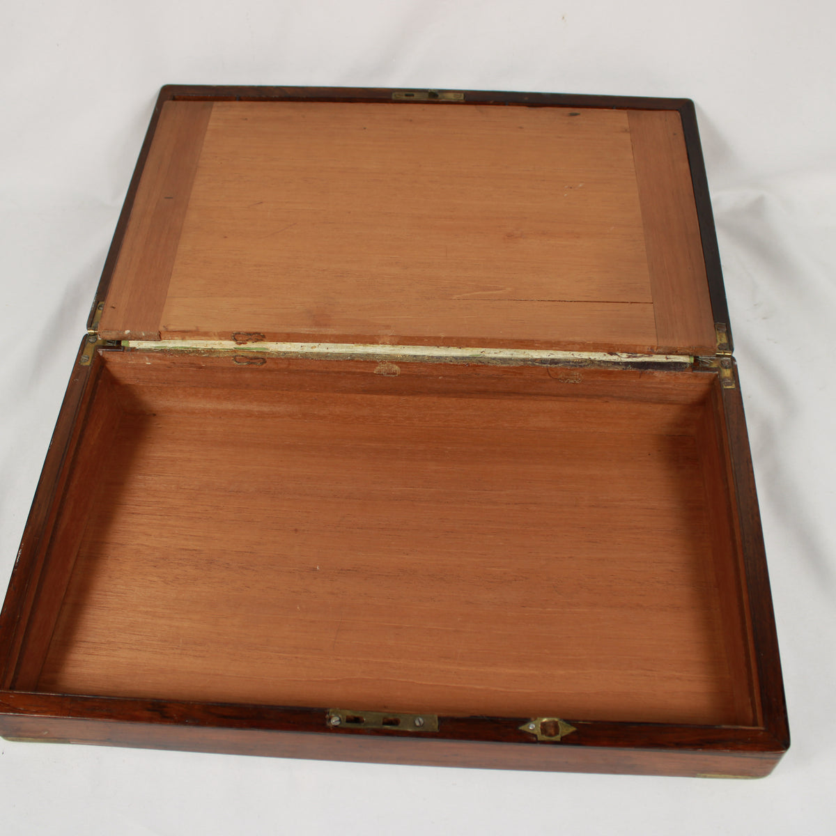 Antique 19th Century Rosewood Brass Bound Lap Writing Desk Slope