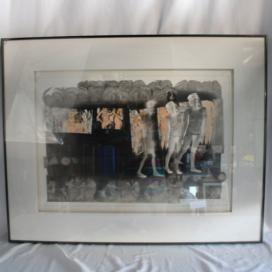 Avant-Garde Mixed Media Figurative Collage Art