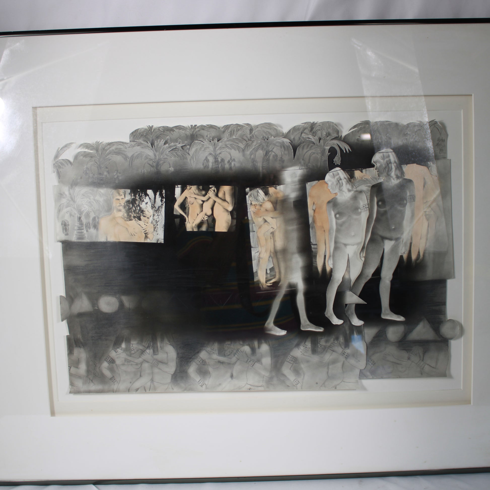 Avant-Garde Mixed Media Figurative Collage Art
