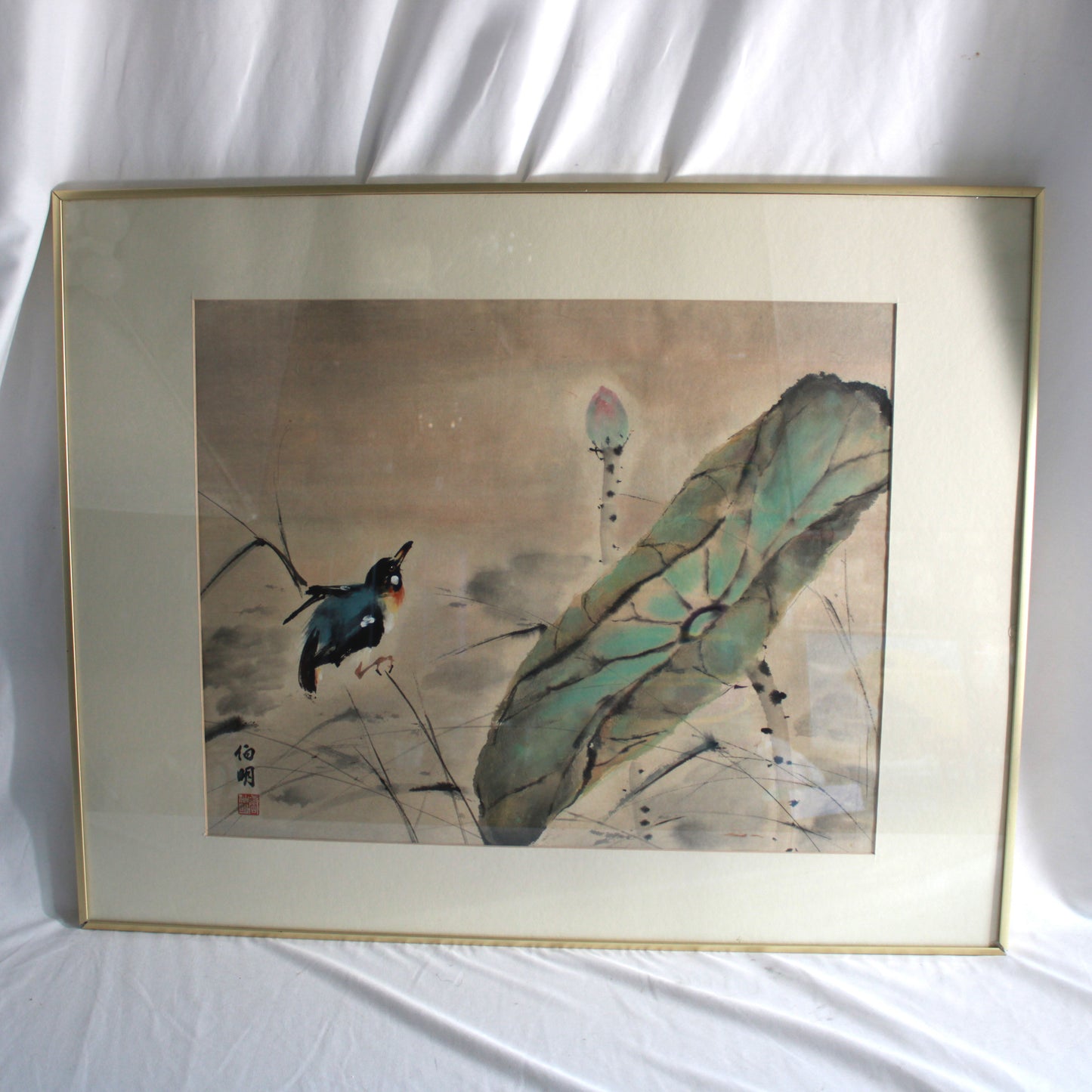 Watercolour Painting "The Lotus Pond" (1988) by Philip Tong