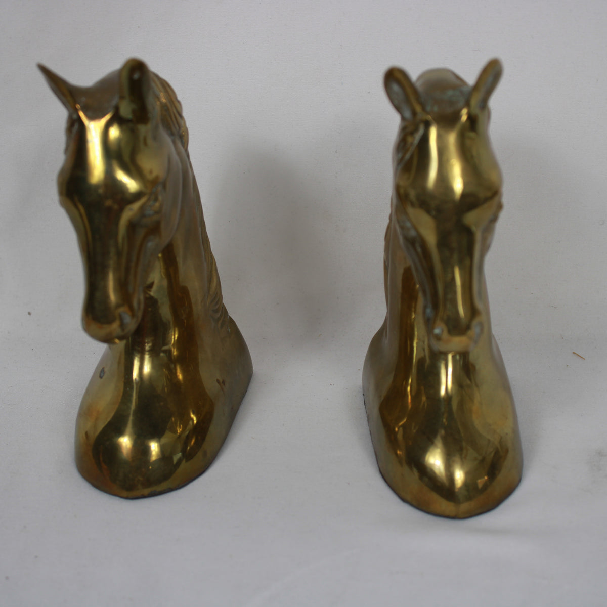 Brass Horse Head Bookends - Pair (Made in Korea)