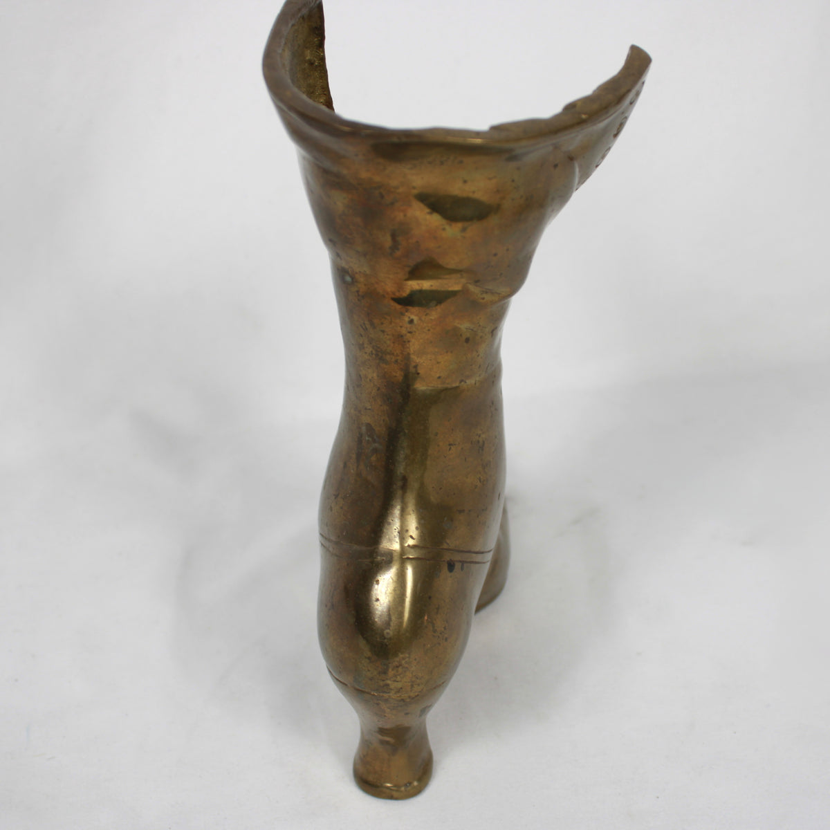 Solid Brass High-Heel Victorian Shoe Planter Figurine