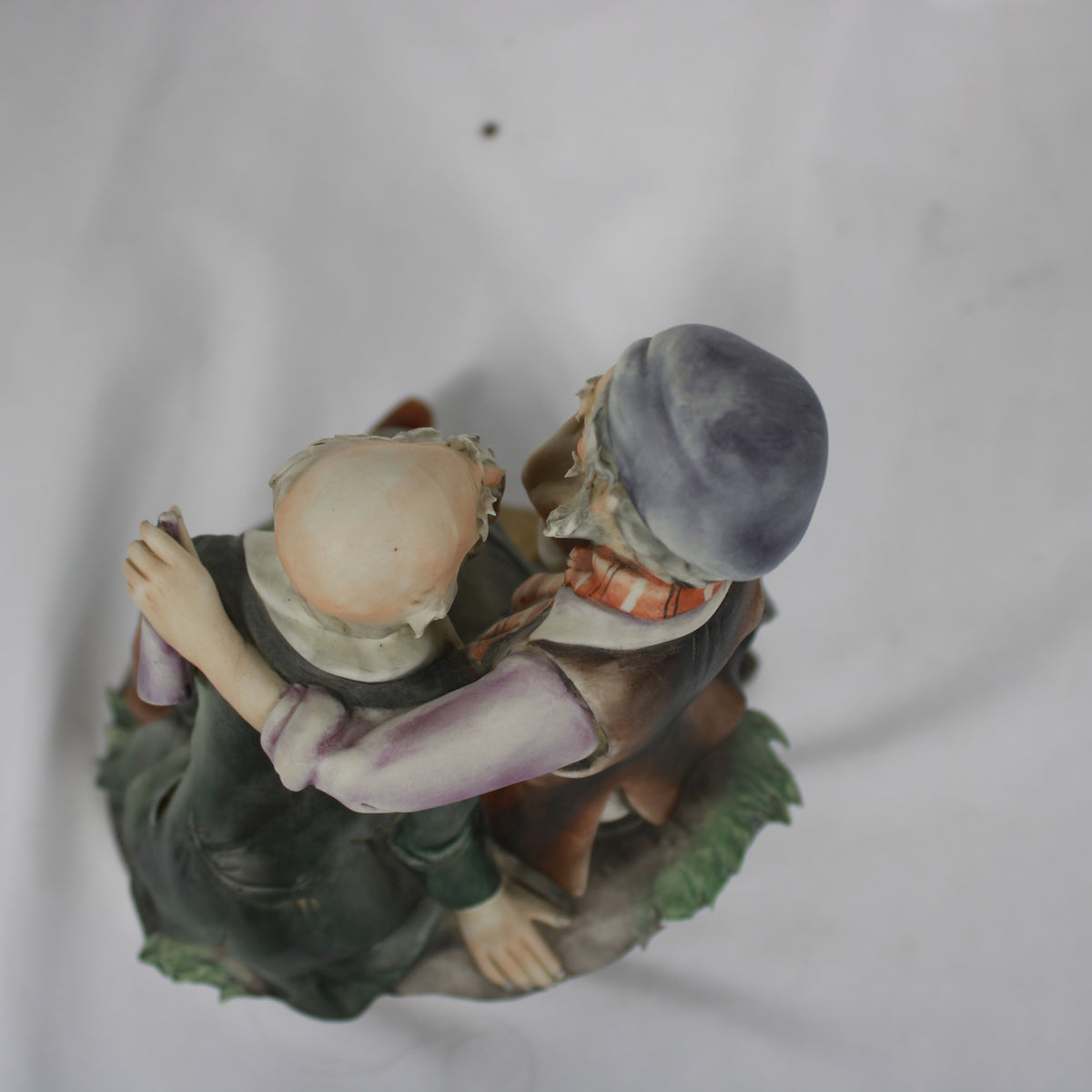Italian Capodimonte Style Porcelain Figurine - Two Elderly Gentlemen / Friends