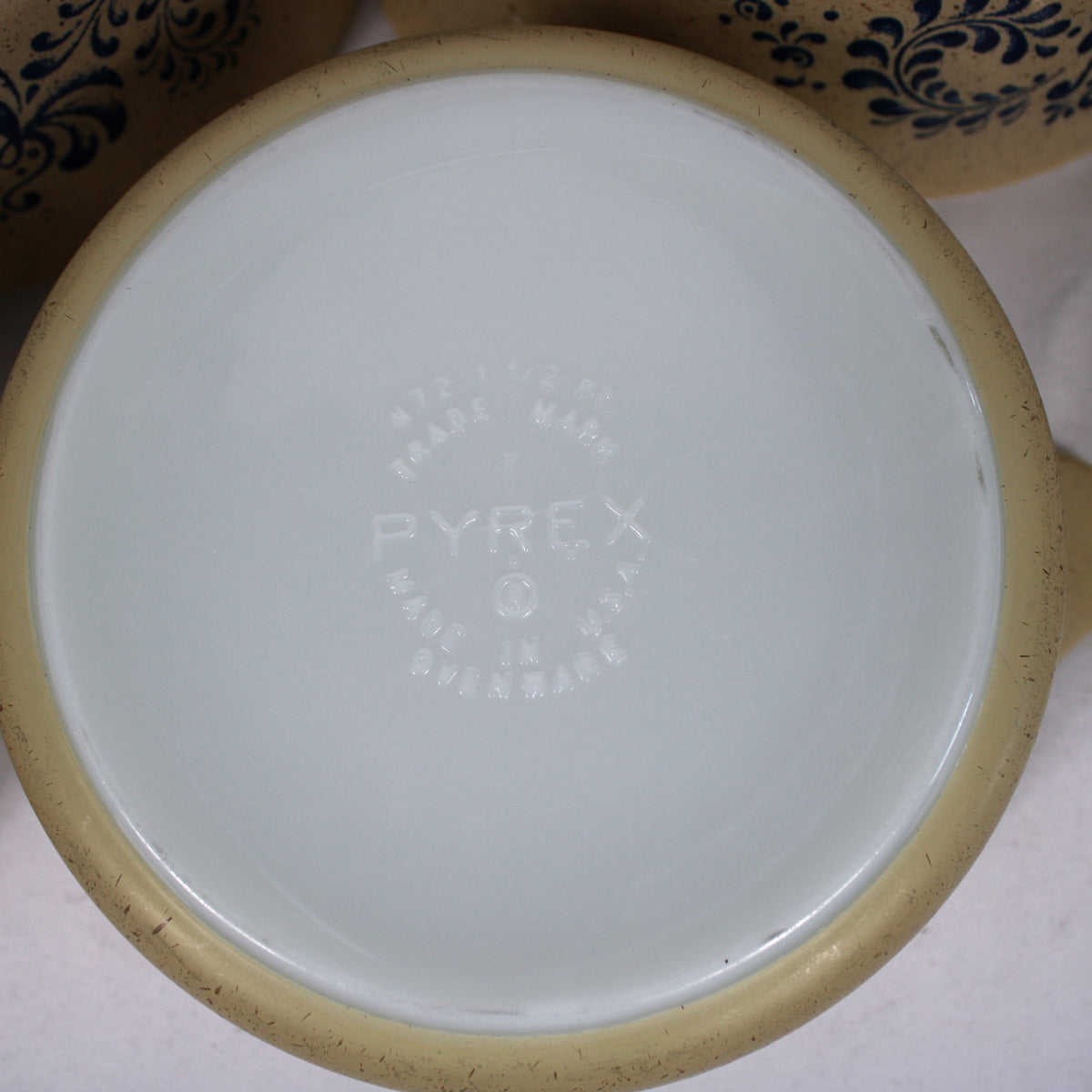 Pyrex Homestead Speckled Blue Floral Casserole Dishes with Lids - 8pc