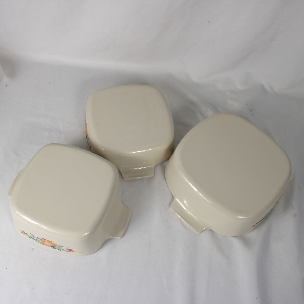 Corning Ware Peach Garland Casserole Set with Lids (6-Piece Set)