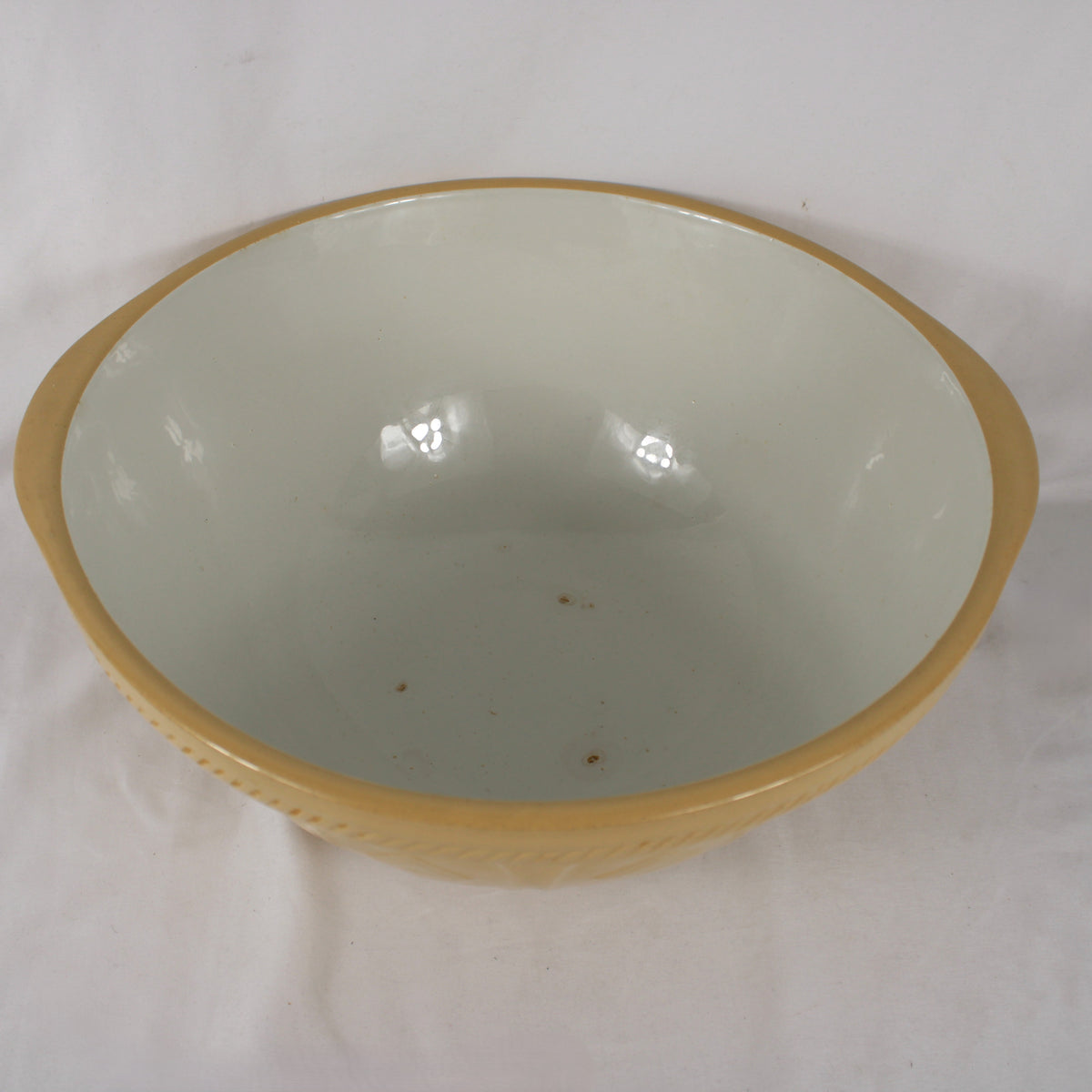 T.G. Green Gresley Ware Yellowware Mixing Bowl 14 Inch