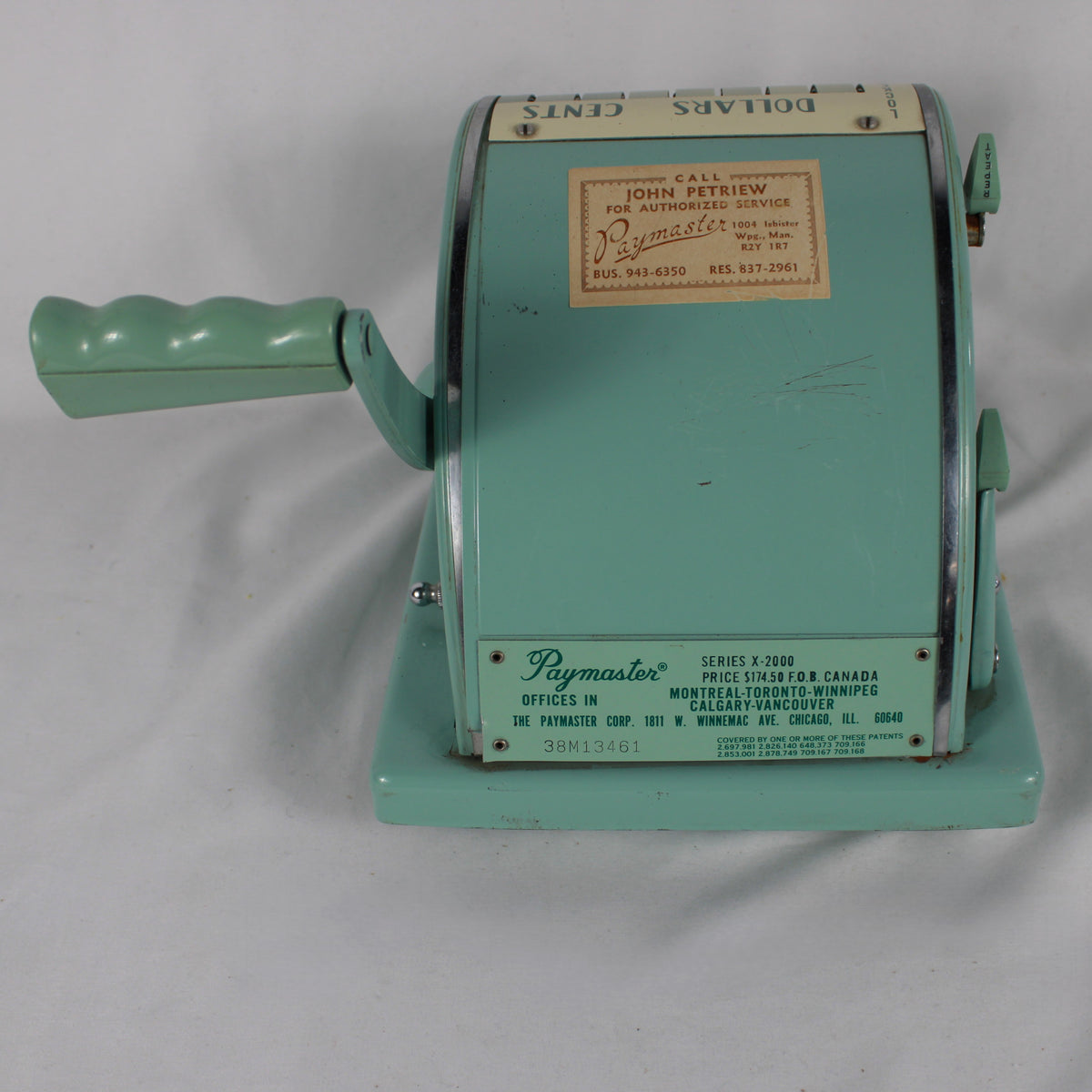 Vintage Paymaster Series X-2000 Ribbon Check Writer Machine
