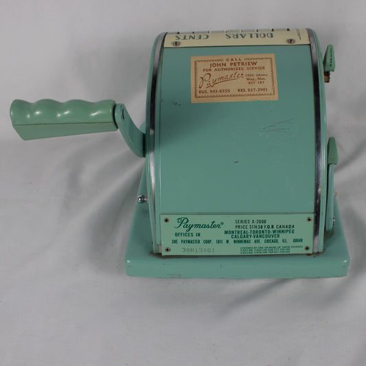 Vintage Paymaster Series X-2000 Ribbon Check Writer Machine