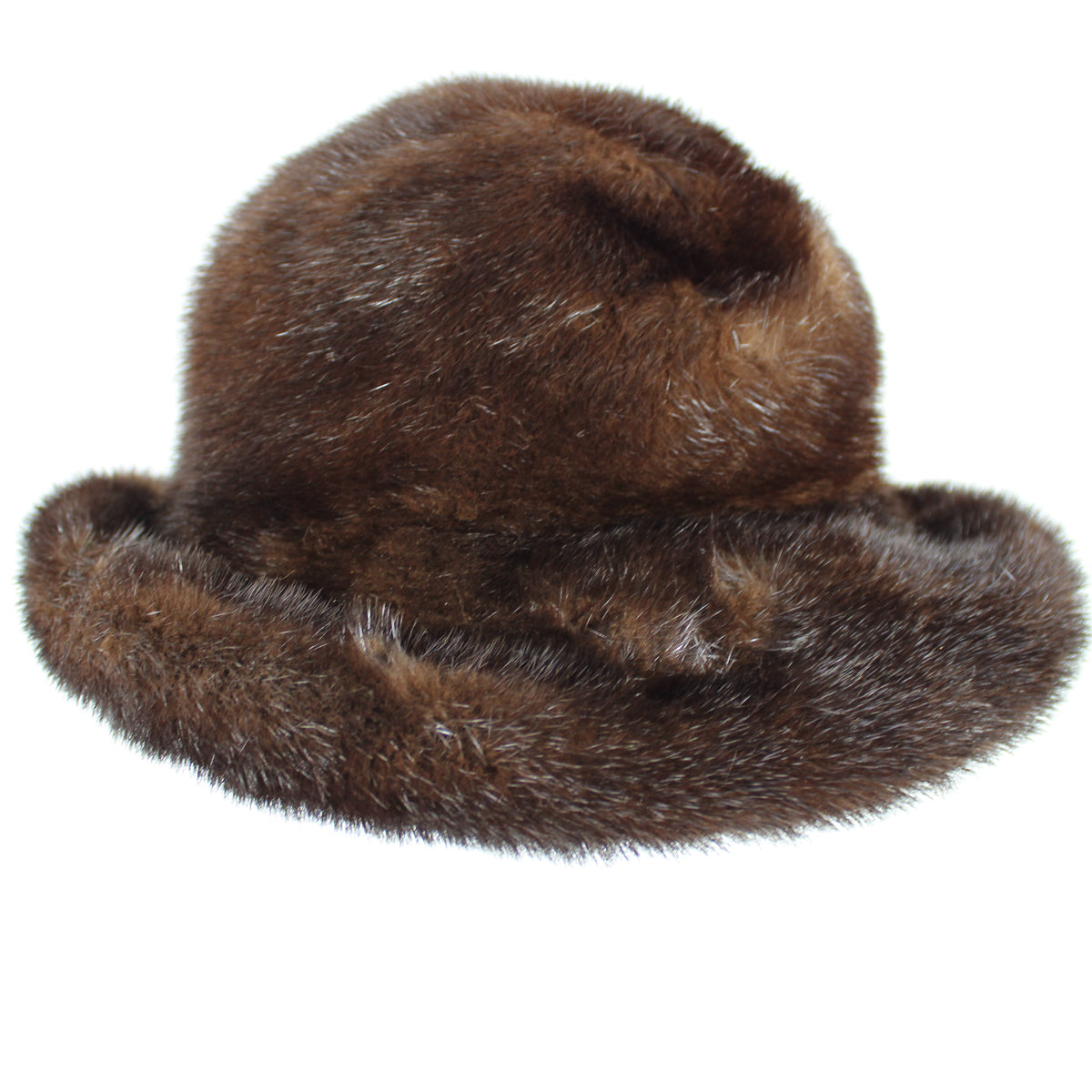Vintage Christine Originals Montreal Brown Mink Fur Cloche Hat