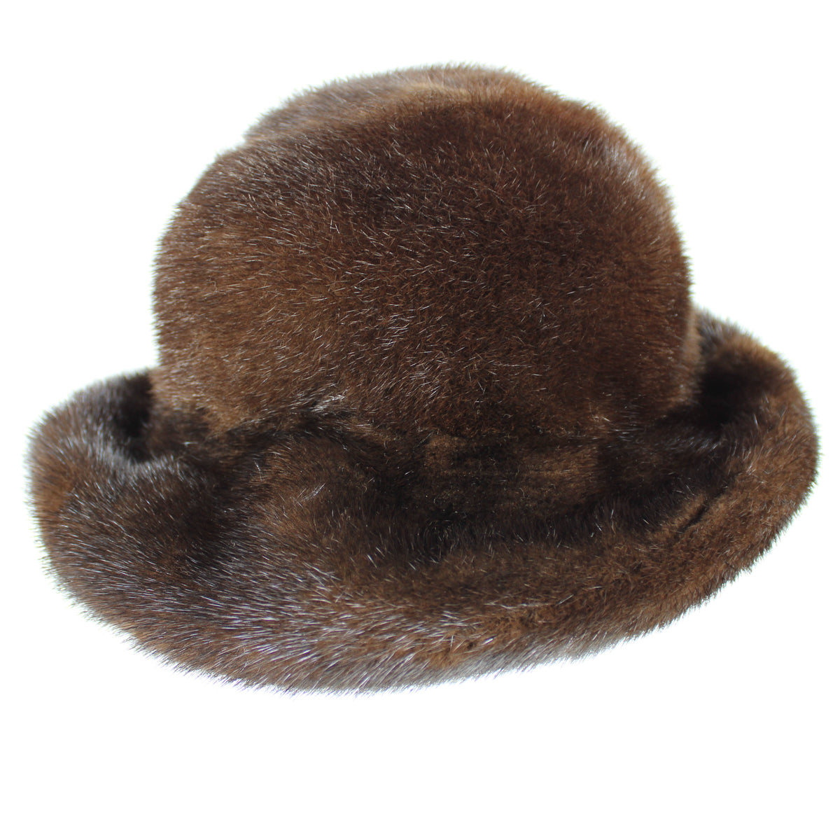 Vintage Christine Originals Montreal Brown Mink Fur Cloche Hat