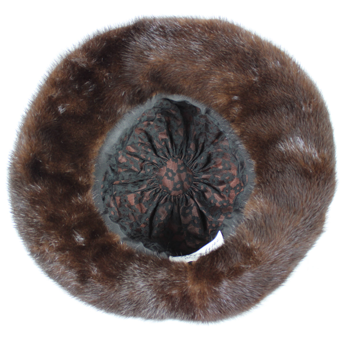 Vintage Christine Originals Montreal Brown Mink Fur Cloche Hat