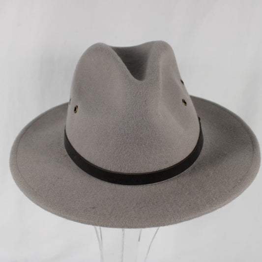 Fallen Broken Street The Ratatat Wool Felt Fedora Hat Grey Size M/L NWT