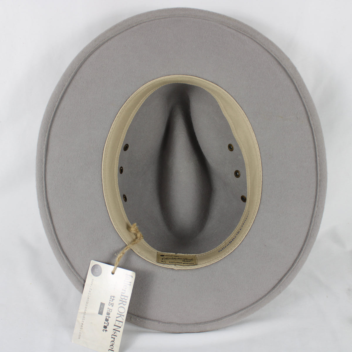 Fallen Broken Street The Ratatat Wool Felt Fedora Hat Grey Size M/L NWT