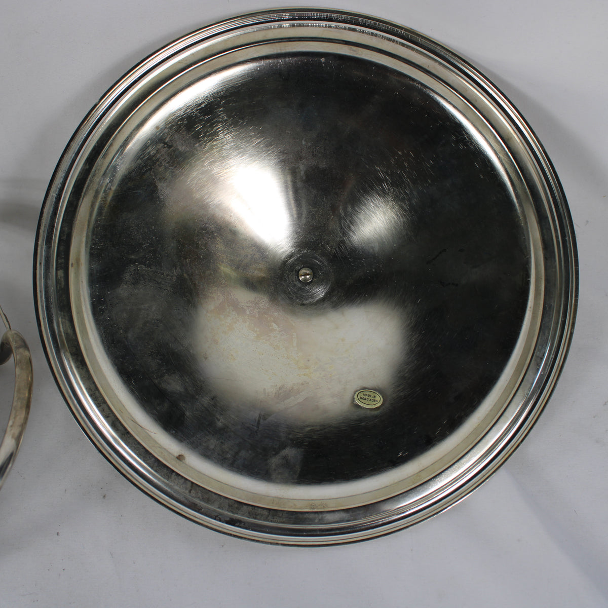 Marinex Glass Round Roaster with Electroplated Steel Caddy and Lid