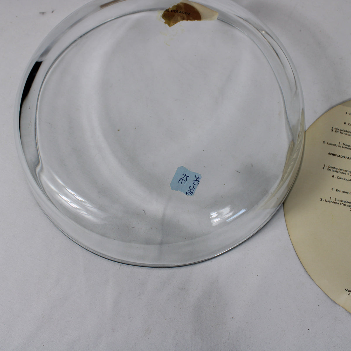 Marinex Glass Round Roaster with Electroplated Steel Caddy and Lid