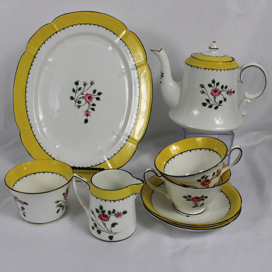 Heathcote China Hand-Painted Teapot & Tea Service Set (Pattern 5272)