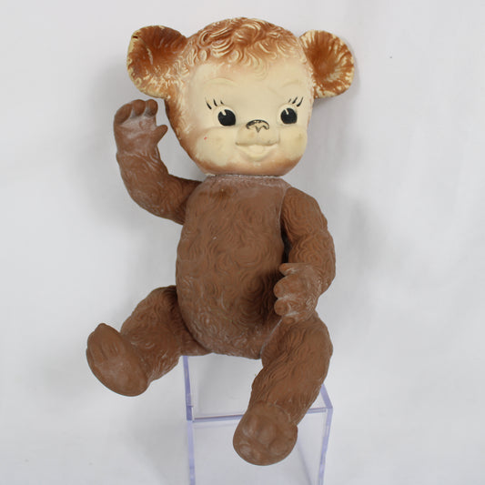 Vintage Vic Toy Canada Rubber Squeak Toy Bear Figure 10 Inch