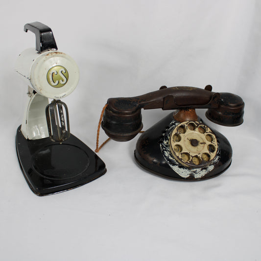 Miniature Metal Stand Mixer and Rotary Telephone Collector Set