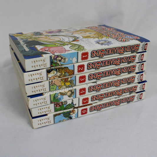 The Seven Deadly Sins Manga Series Volumes 1-6 English Paperbacks Set