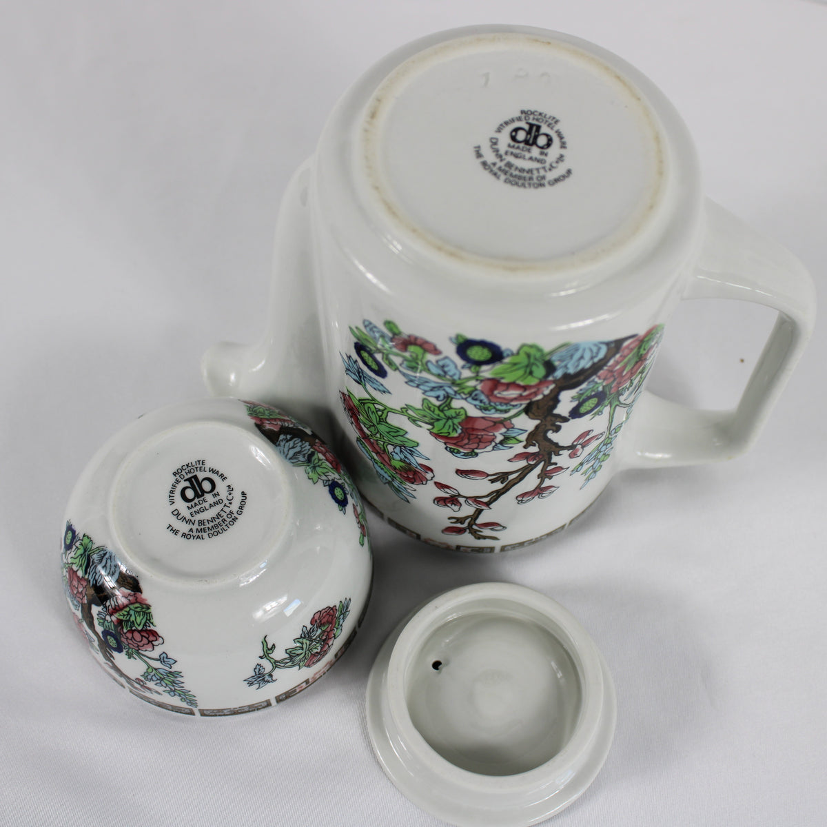 Vintage Dunn Bennett Royal Doulton Rocklite Teapot and Bowl Set