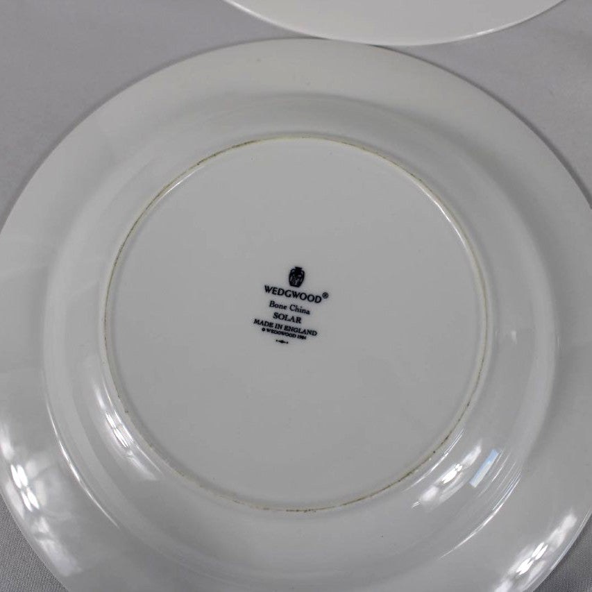 Set of 4 Wedgwood Solar Bone China Rimmed Soup Bowls - Made in England   