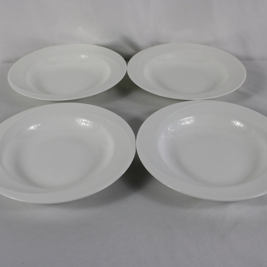 Set of 4 Wedgwood Solar Bone China Rimmed Soup Bowls - Made in England   