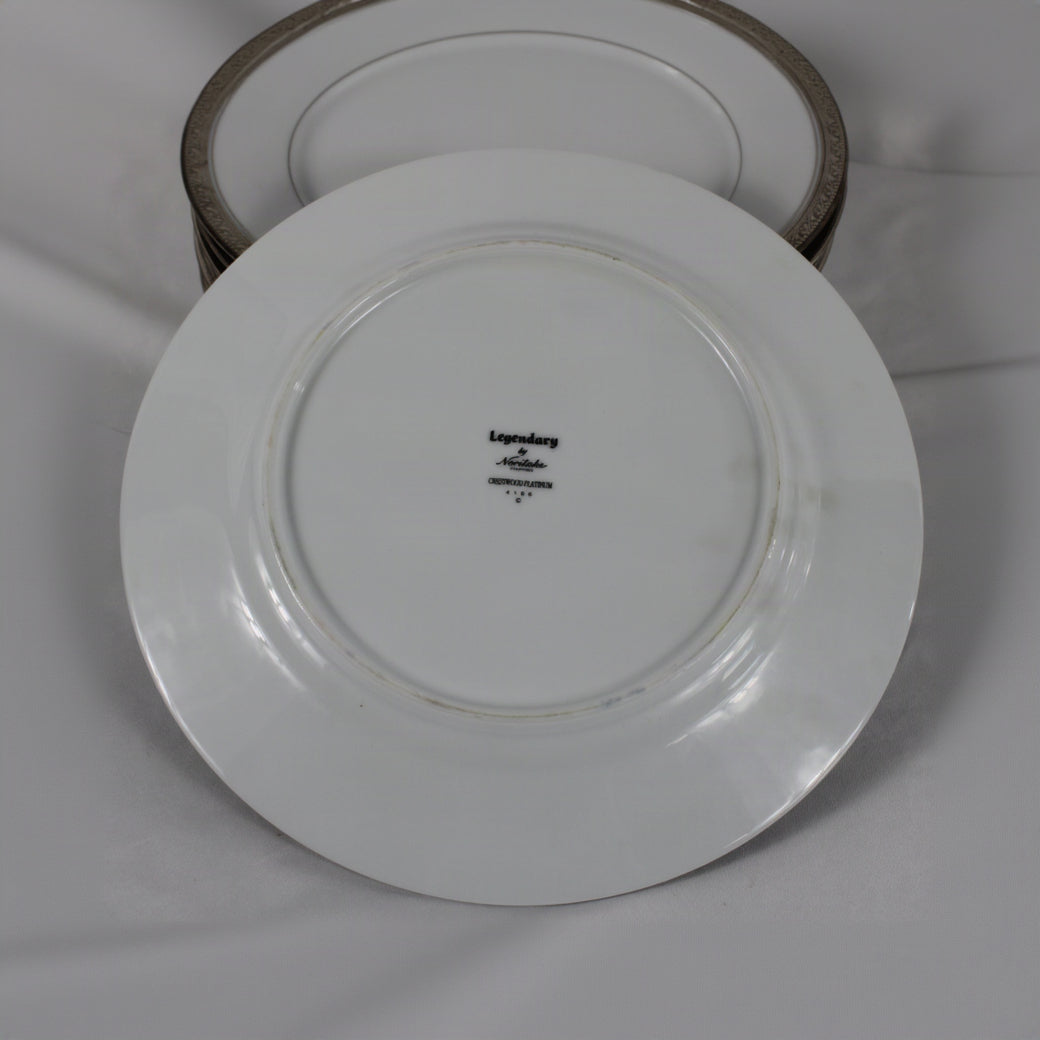 Noritake Legendary Crestwood Platinum 4166 Fine China Serving Pieces & Dinnerware Lot