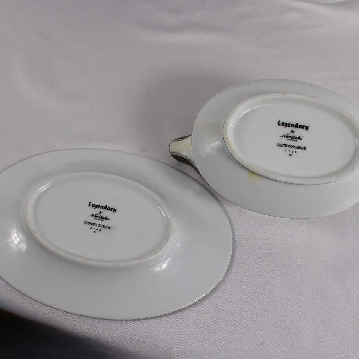 Noritake Legendary Crestwood Platinum 4166 Fine China Serving Pieces & Dinnerware Lot