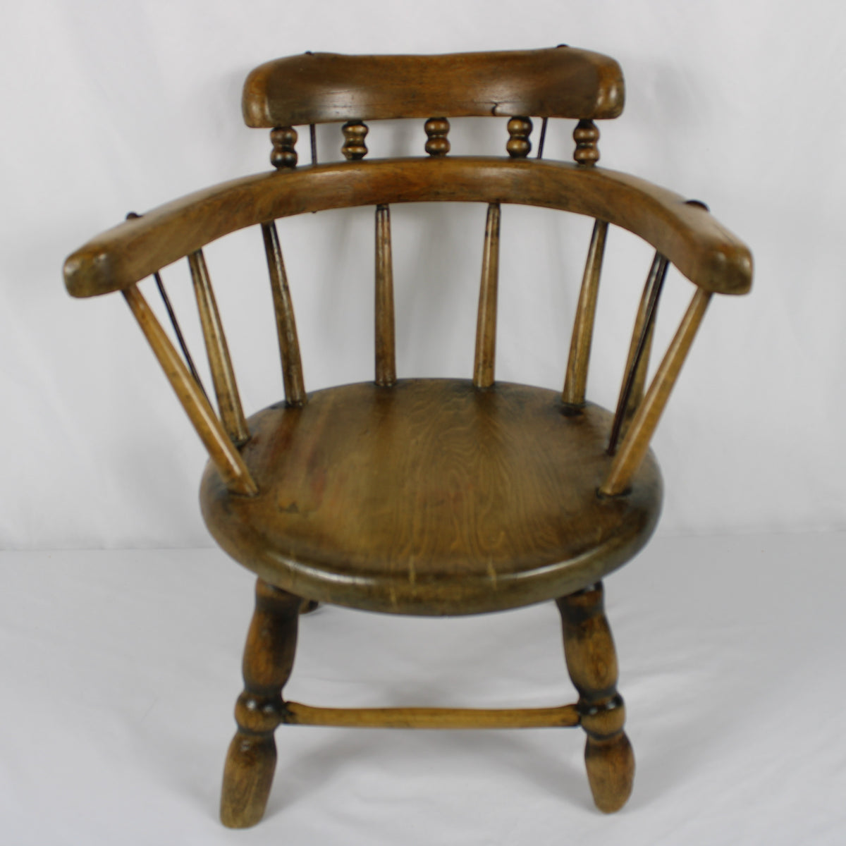 Vintage Wooden Miniature Captain's Armchair Display Accent