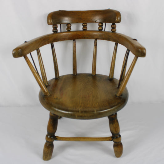 Vintage Wooden Miniature Captain's Armchair Display Accent
