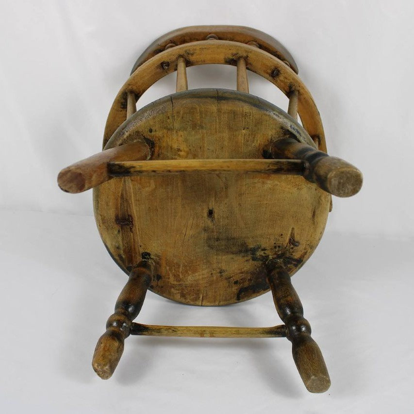 Vintage Wooden Miniature Captain's Armchair Display Accent