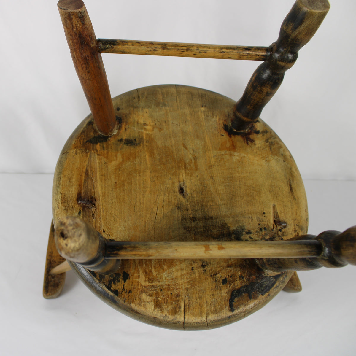 Vintage Wooden Miniature Captain's Armchair Display Accent