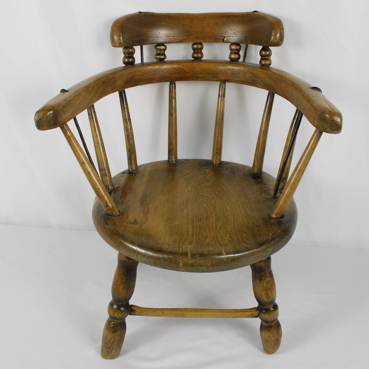 Vintage Wooden Miniature Captain's Armchair Display Accent