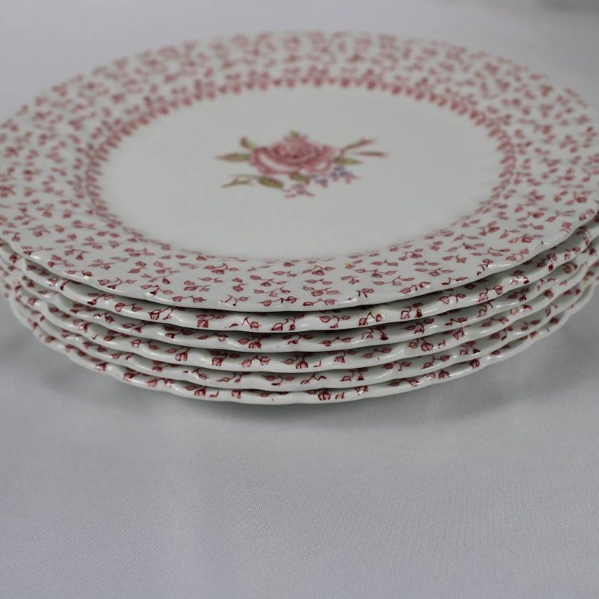 Vintage Johnson Bros "Rose Bouquet" English Earthenware Dinnerware Set