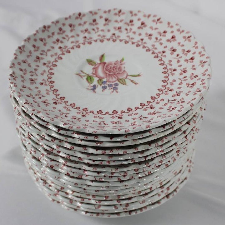 Vintage Johnson Bros "Rose Bouquet" English Earthenware Dinnerware Set