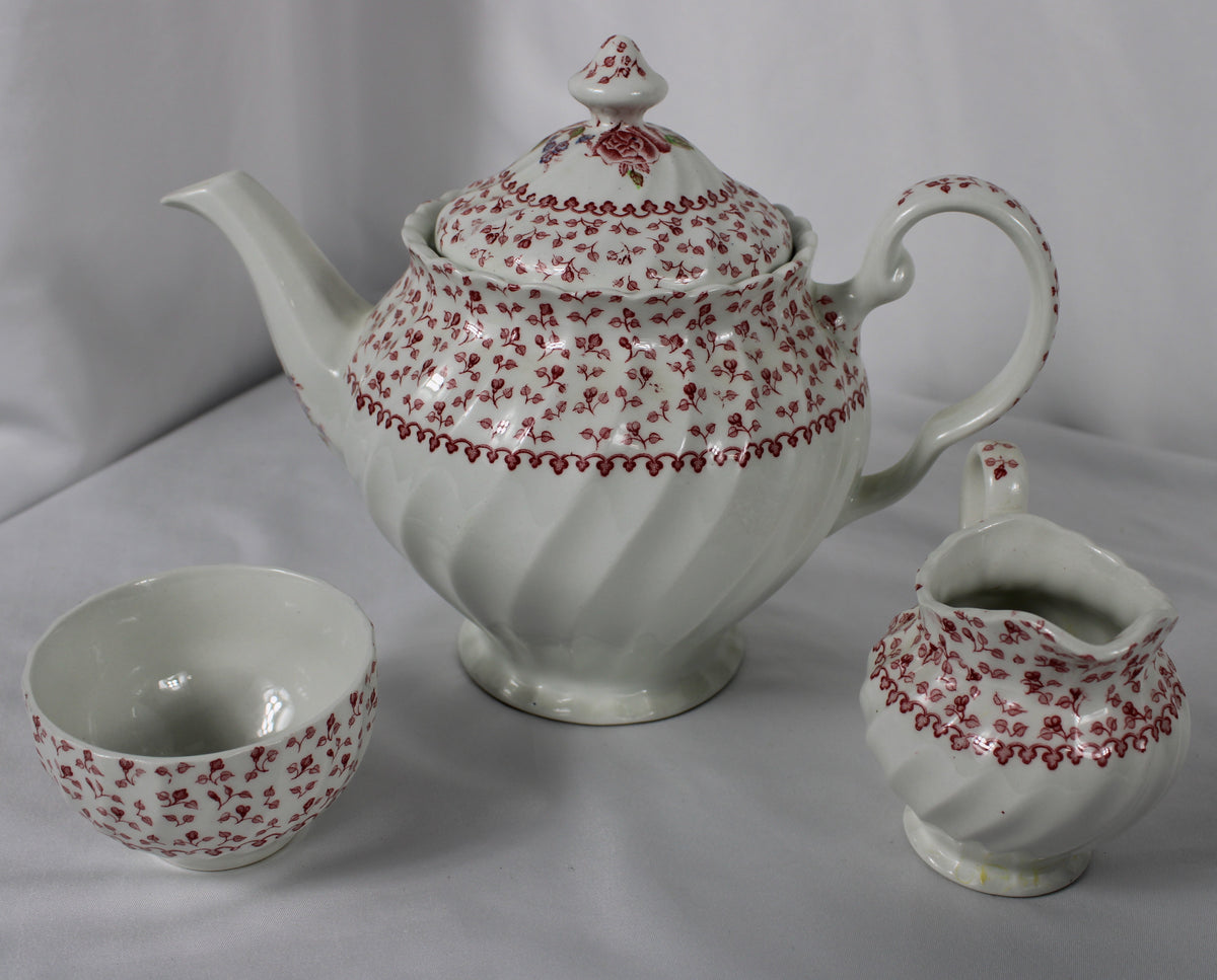 Vintage Johnson Bros "Rose Bouquet" English Earthenware Dinnerware Set