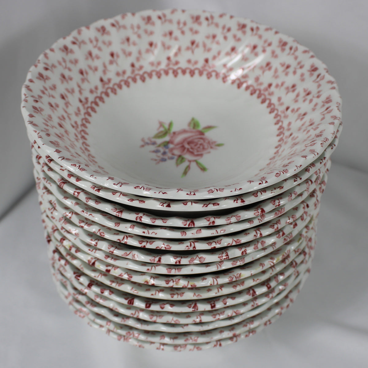Vintage Johnson Bros "Rose Bouquet" English Earthenware Dinnerware Set